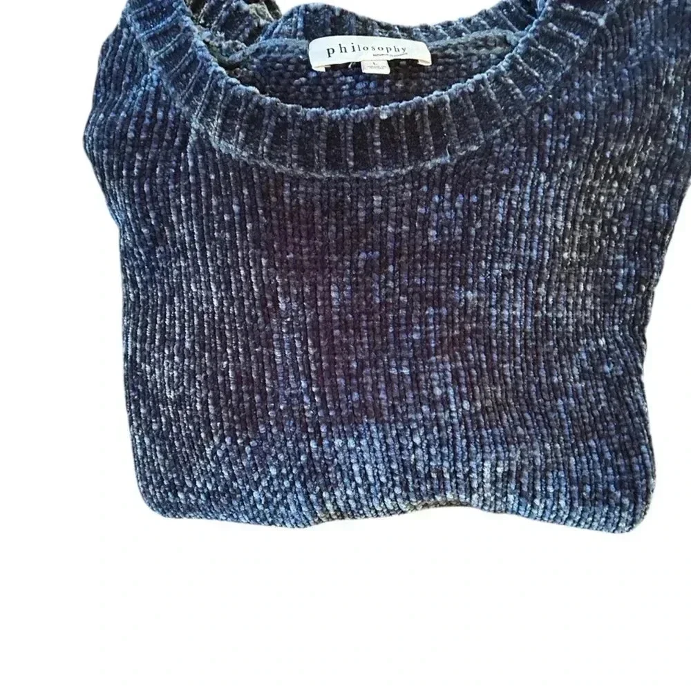 Super Soft Chenille Crew Neck Philosophy Sweater Size L